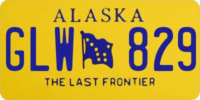 AK license plate GLW829