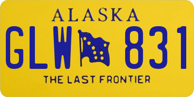 AK license plate GLW831