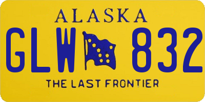 AK license plate GLW832
