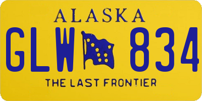 AK license plate GLW834