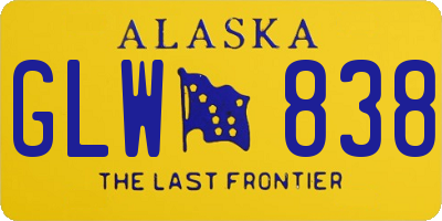 AK license plate GLW838