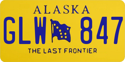 AK license plate GLW847