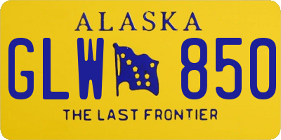 AK license plate GLW850