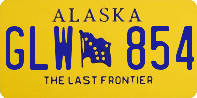 AK license plate GLW854