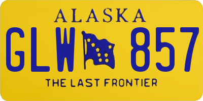 AK license plate GLW857