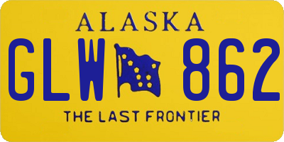 AK license plate GLW862