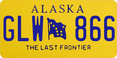 AK license plate GLW866