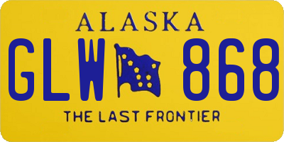 AK license plate GLW868