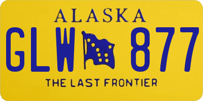 AK license plate GLW877
