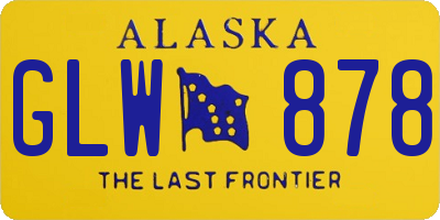 AK license plate GLW878