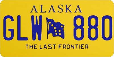 AK license plate GLW880