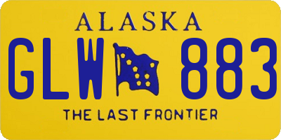 AK license plate GLW883