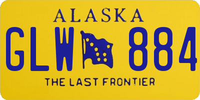 AK license plate GLW884