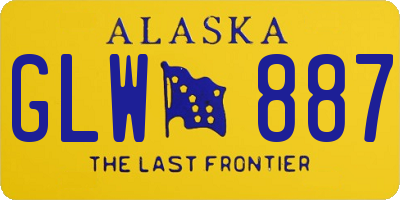 AK license plate GLW887