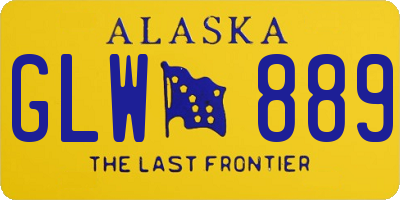 AK license plate GLW889