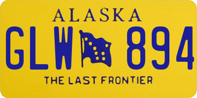 AK license plate GLW894