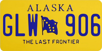 AK license plate GLW906