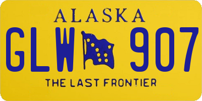 AK license plate GLW907