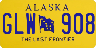 AK license plate GLW908