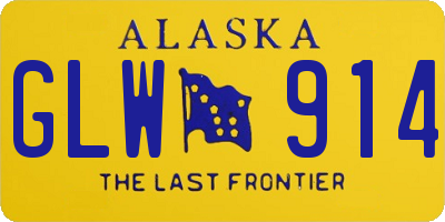 AK license plate GLW914