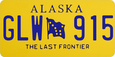 AK license plate GLW915