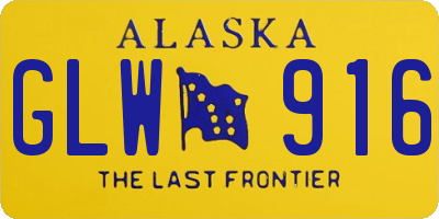 AK license plate GLW916