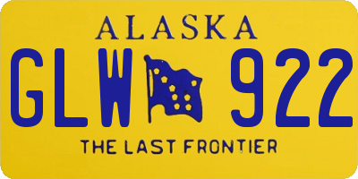 AK license plate GLW922