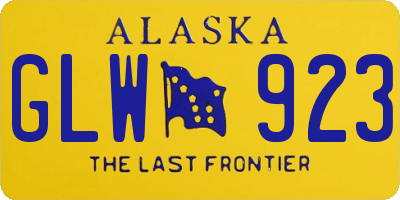 AK license plate GLW923