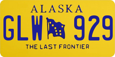 AK license plate GLW929