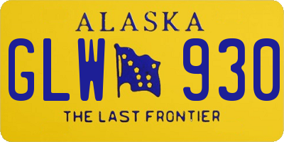 AK license plate GLW930