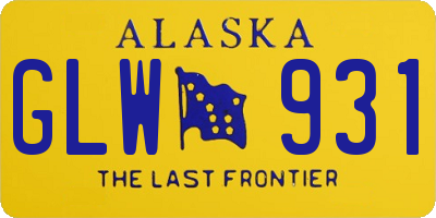 AK license plate GLW931