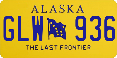AK license plate GLW936
