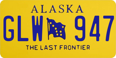 AK license plate GLW947