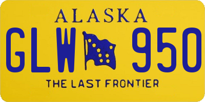 AK license plate GLW950