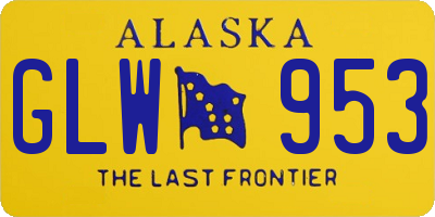 AK license plate GLW953