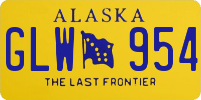 AK license plate GLW954
