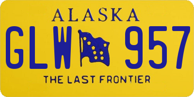 AK license plate GLW957