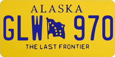 AK license plate GLW970