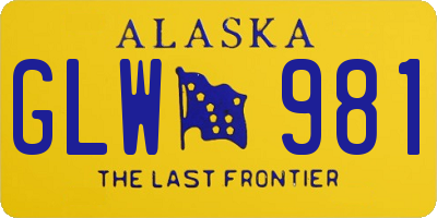 AK license plate GLW981