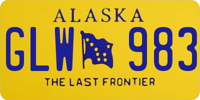 AK license plate GLW983