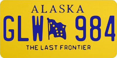 AK license plate GLW984