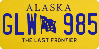 AK license plate GLW985