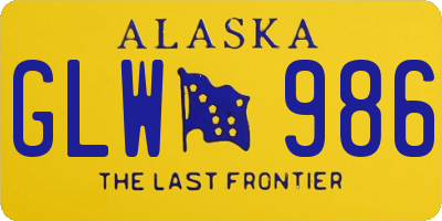 AK license plate GLW986