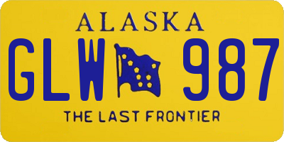 AK license plate GLW987