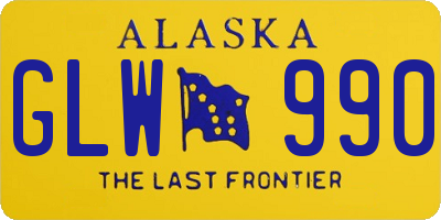 AK license plate GLW990