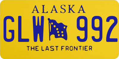 AK license plate GLW992