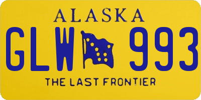 AK license plate GLW993
