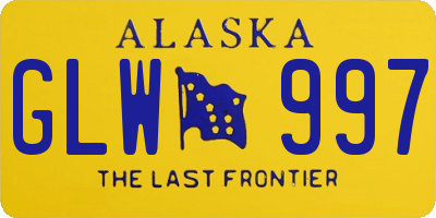 AK license plate GLW997