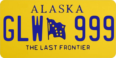 AK license plate GLW999