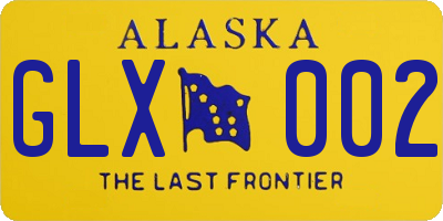 AK license plate GLX002